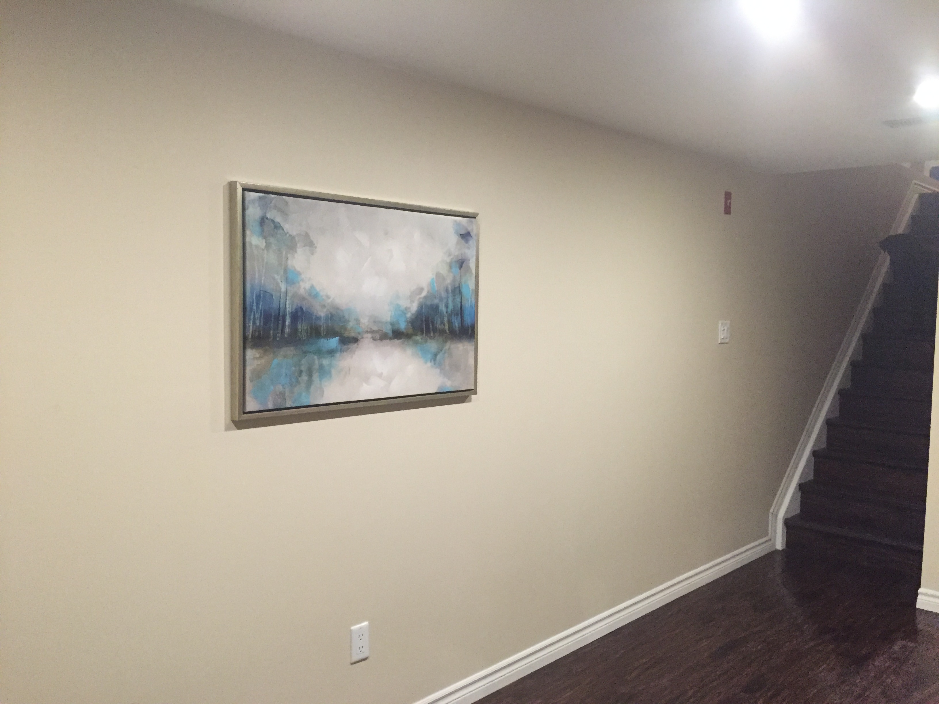 Finished basement before and after