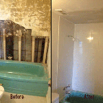 Tub before and after
